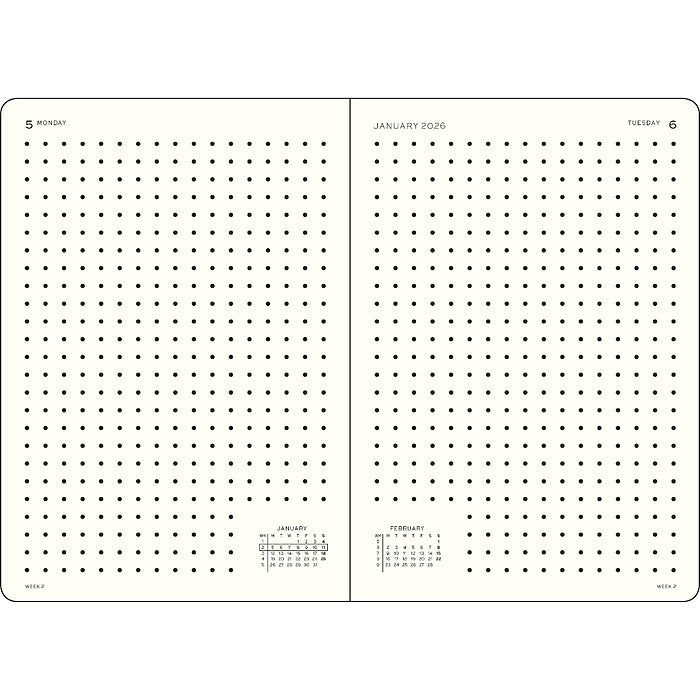 Leuchtturm 2026 Hardcover Diary - Daily Planner A5 (Dot Grid)