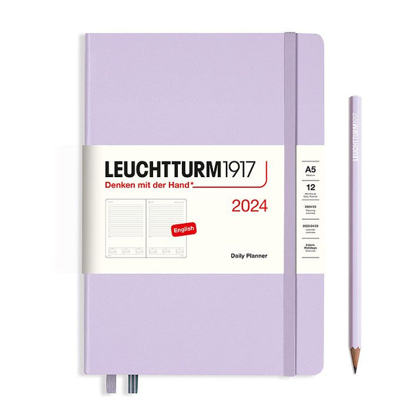 Leuchtturm 2024 Hardcover Diary - Daily Planner A5 Lilac