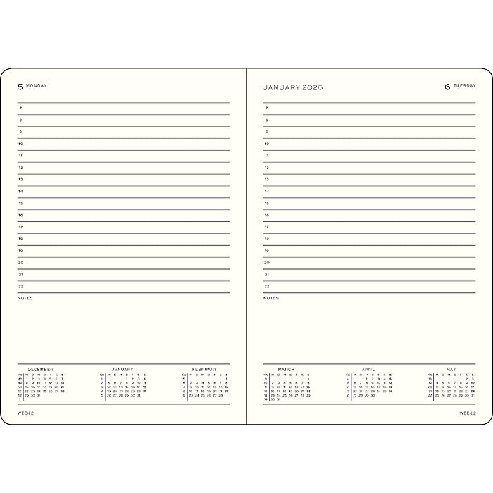 Leuchtturm 2026 Hardcover Diary - Daily Planner A5 (Lined)