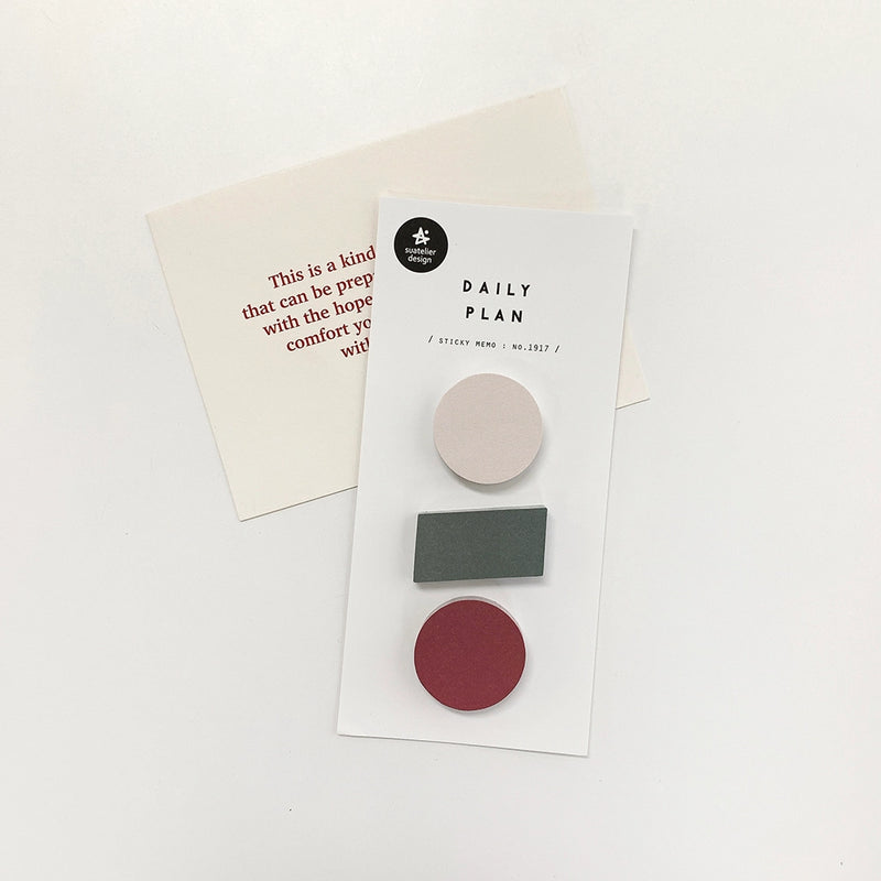 Suatelier Sticky Notes Daily Plan 12 No. 1917