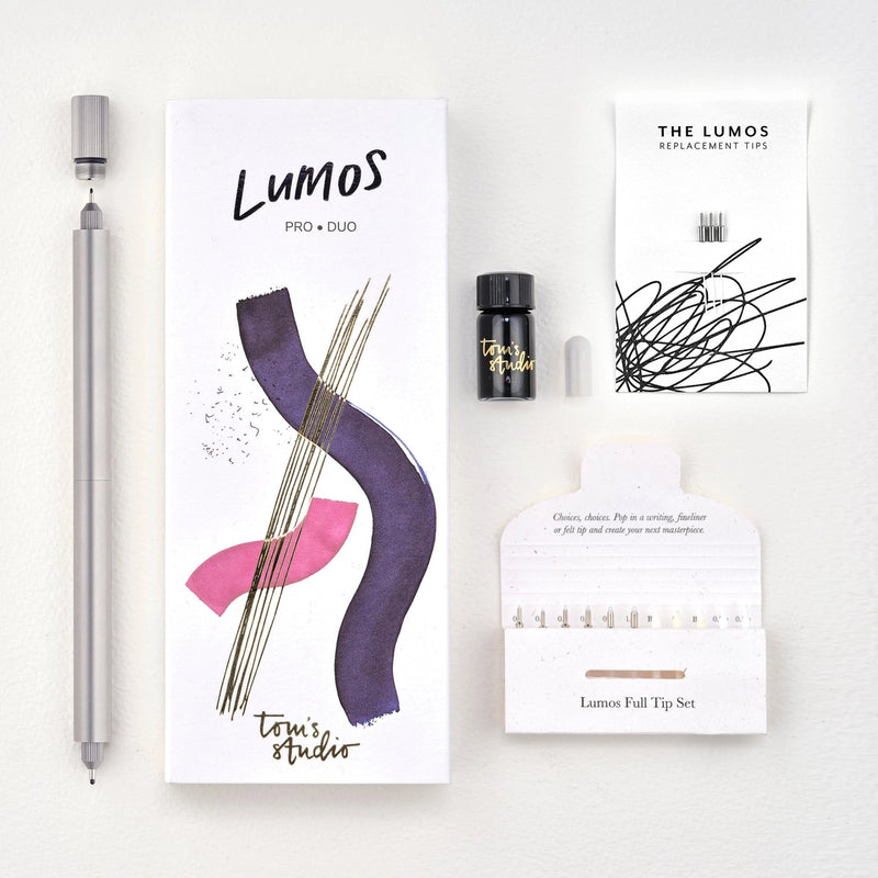Tom's Studio The Lumos Pro Duo Refillable Multi-Tip Pen Titanium