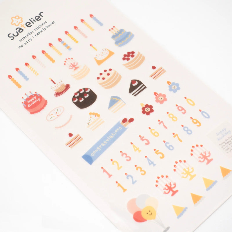 Suatelier Cake Stickers no.1113 Cake Is Here!