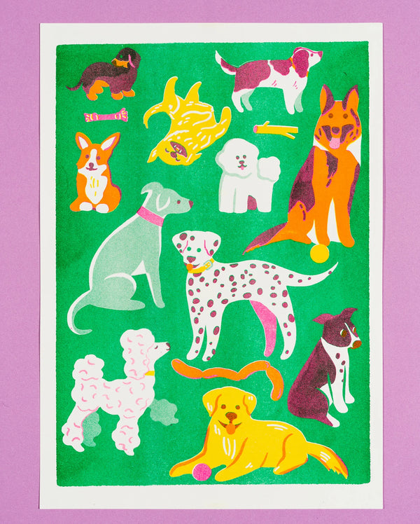 Dog A3 Riso Print