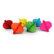 Honeycomb Onions Rainbow Christmas Decorations Set of 6