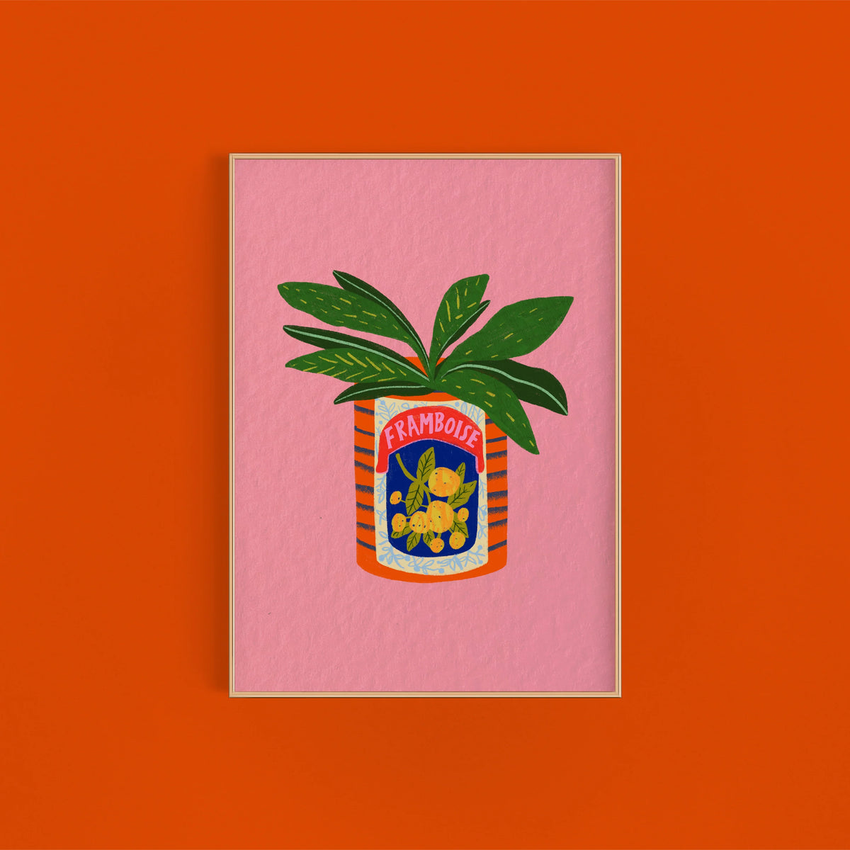 Kerrie Illustrates Alocasia House Plant and Framboise Vintage Tin A5 Print