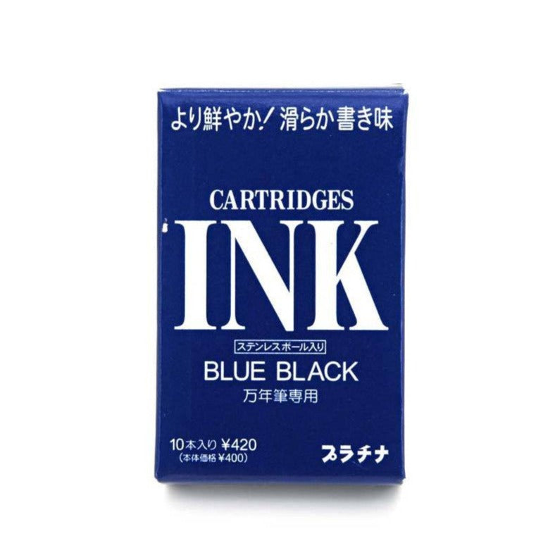 Platinum Blue Black Ink Cartridges - Pack of 10