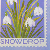 Snowdrop Stamp - A5 Risograph Print