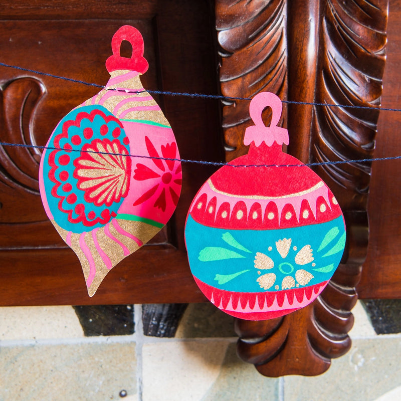East End Press Christmas Bauble Garland