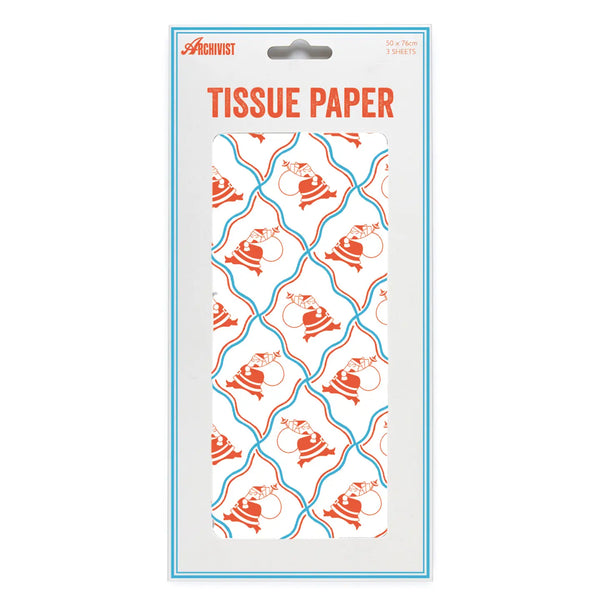 Archivist Santa Illustrated Tissue Paper