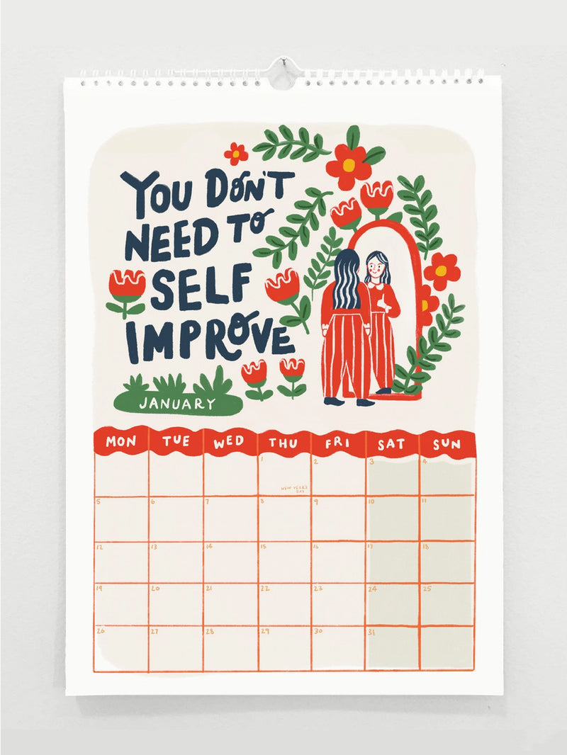 Jade Fisher - Tips for a Good Year - 2026 A3 Wall Calendar