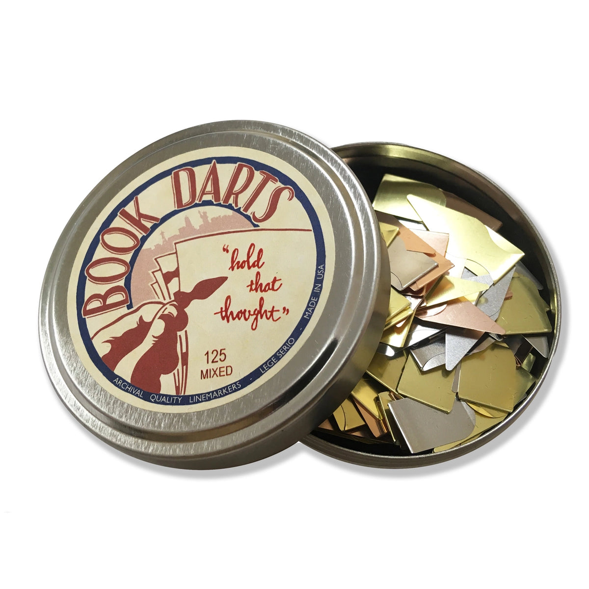 Book Darts Page Markers Mixed Tin of 125