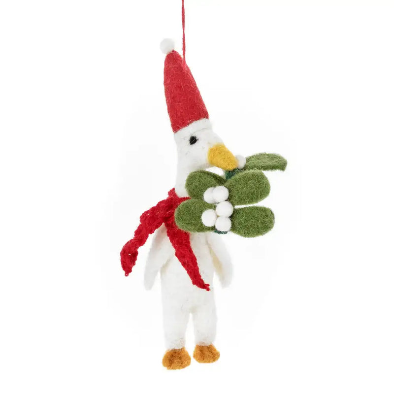 Mistletoe Duck Christmas Tree Hanging Decoration