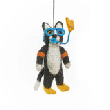 Snorkelling Cat Hanging Decoration
