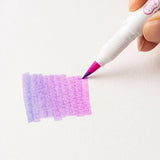 Zebra Mildliner Brush Twin-Tip Marker with No Moto Ink Bottle - Mild Blue