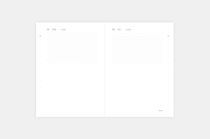 Papierniczeni 2026 Day to a Page Diary A6