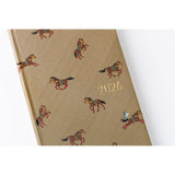 Hobonichi Weeks 2026 Bow & Tie: Galloping Horses (January Start)