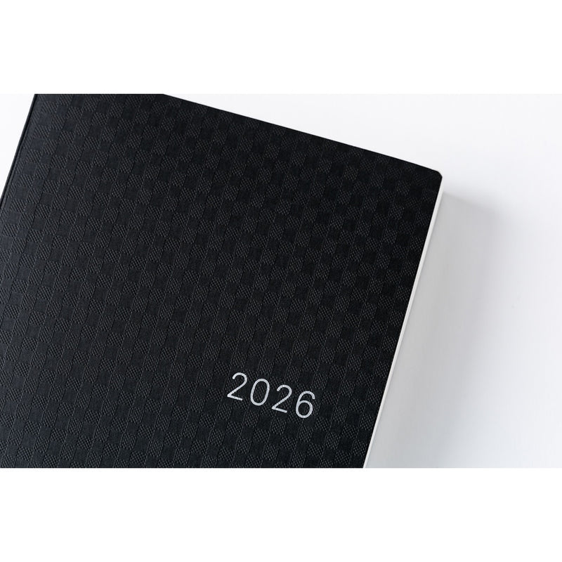 Hobonichi Techo A6 HON 2026 Paper Series: Black Gingham (January Start)