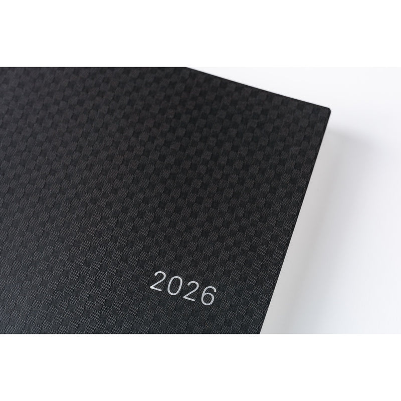 Hobonichi Techo A5 HON 2026 Paper Series: Black Gingham (January Start)