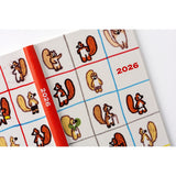 Hobonichi Weeks 2026 100%ORANGE: Squirrel's Moving Day (January Start)