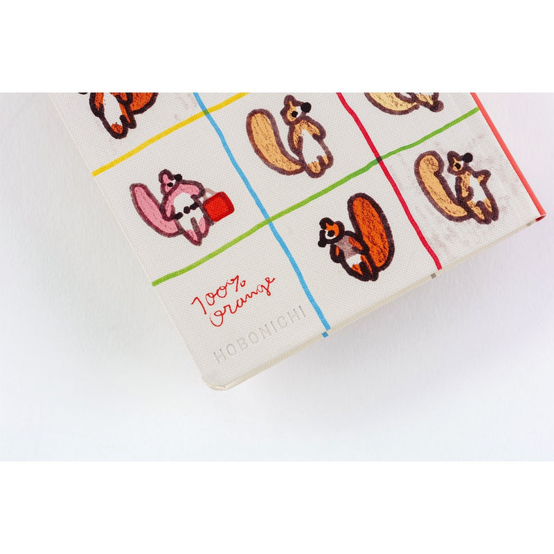 Hobonichi Weeks 2026 100%ORANGE: Squirrel's Moving Day (January Start)