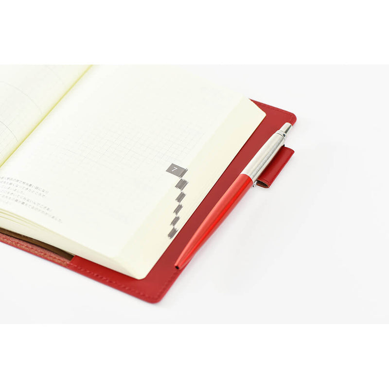 Hobonichi A6 5-Year Techo Cover- Red Leather