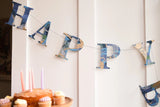 East End Press Happy Birthday Recycled Red Mix Sewn Garland