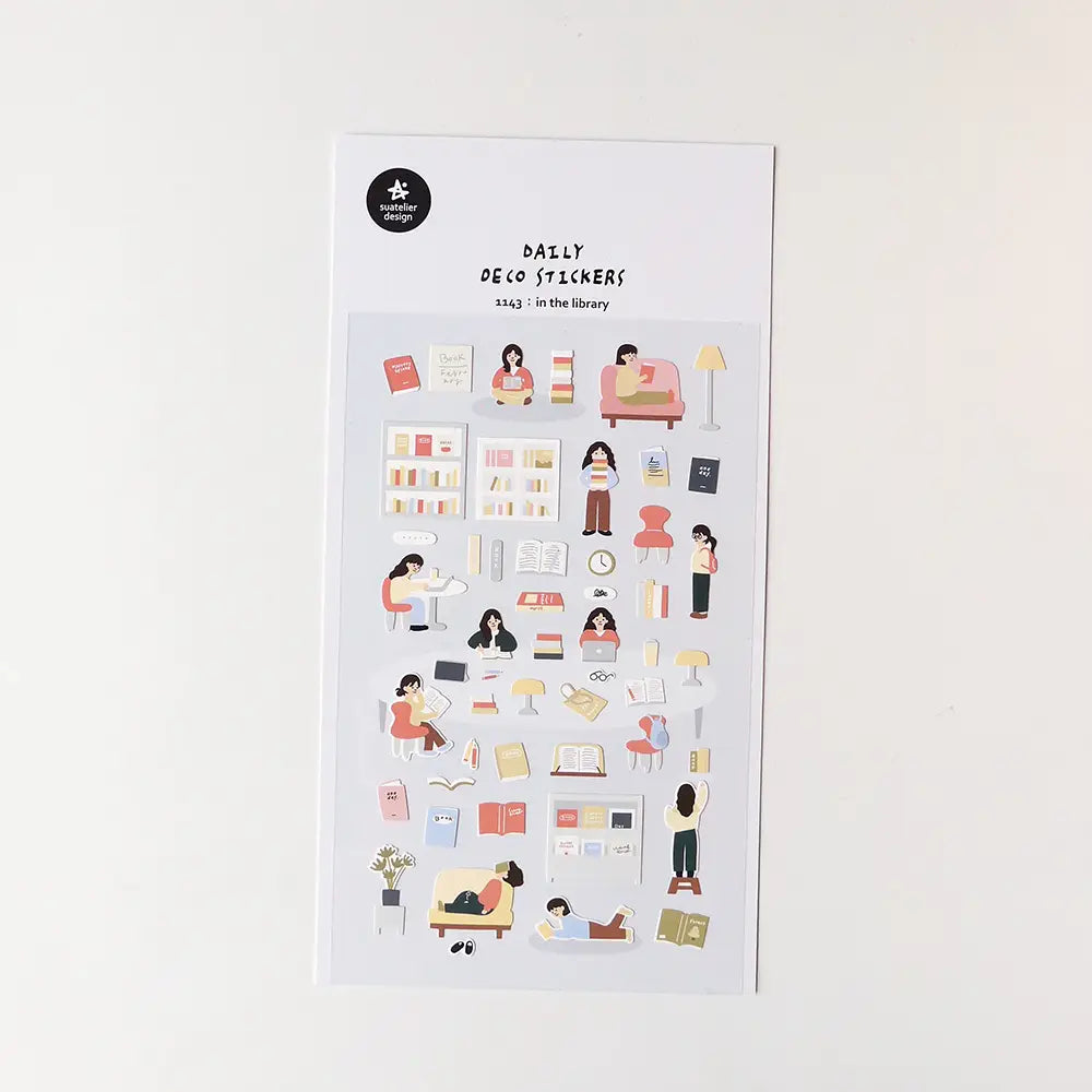 Suatelier Book Stickers no.1143 In The Library