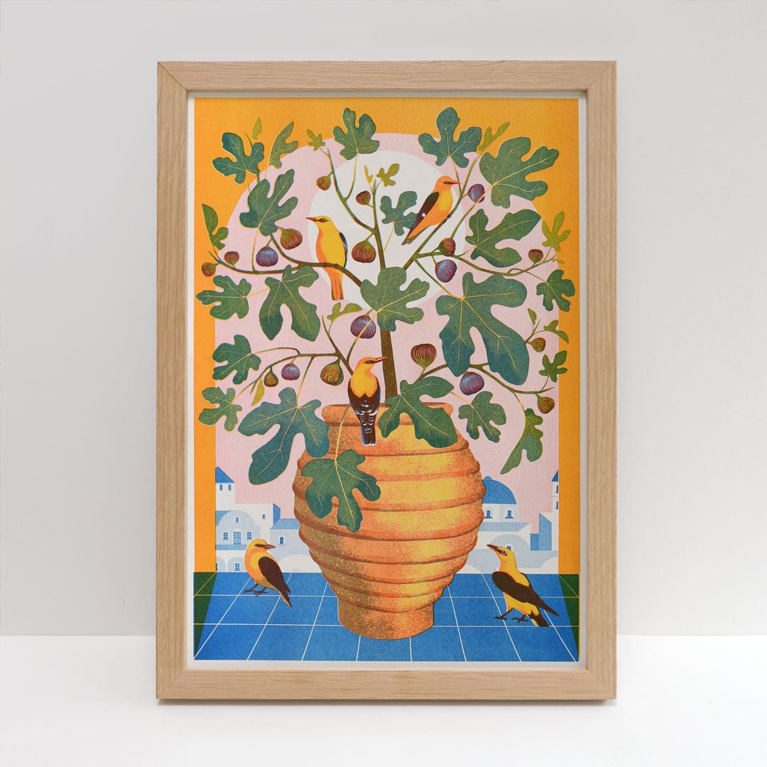 Santorini - A3 Risograph Print