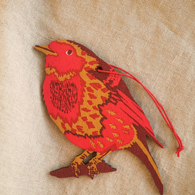 East End Press Wooden Robin Decoration