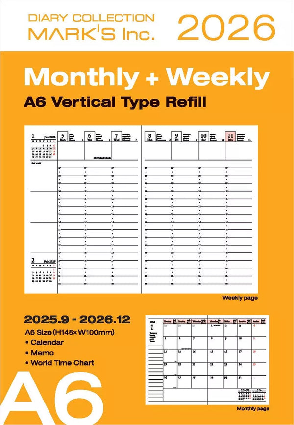Mark's 2025/26 A6 Mid Year Academic Diary Refill