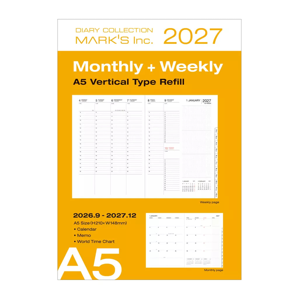 Mark's 2026/27 A5 Mid Year Academic Diary Refill
