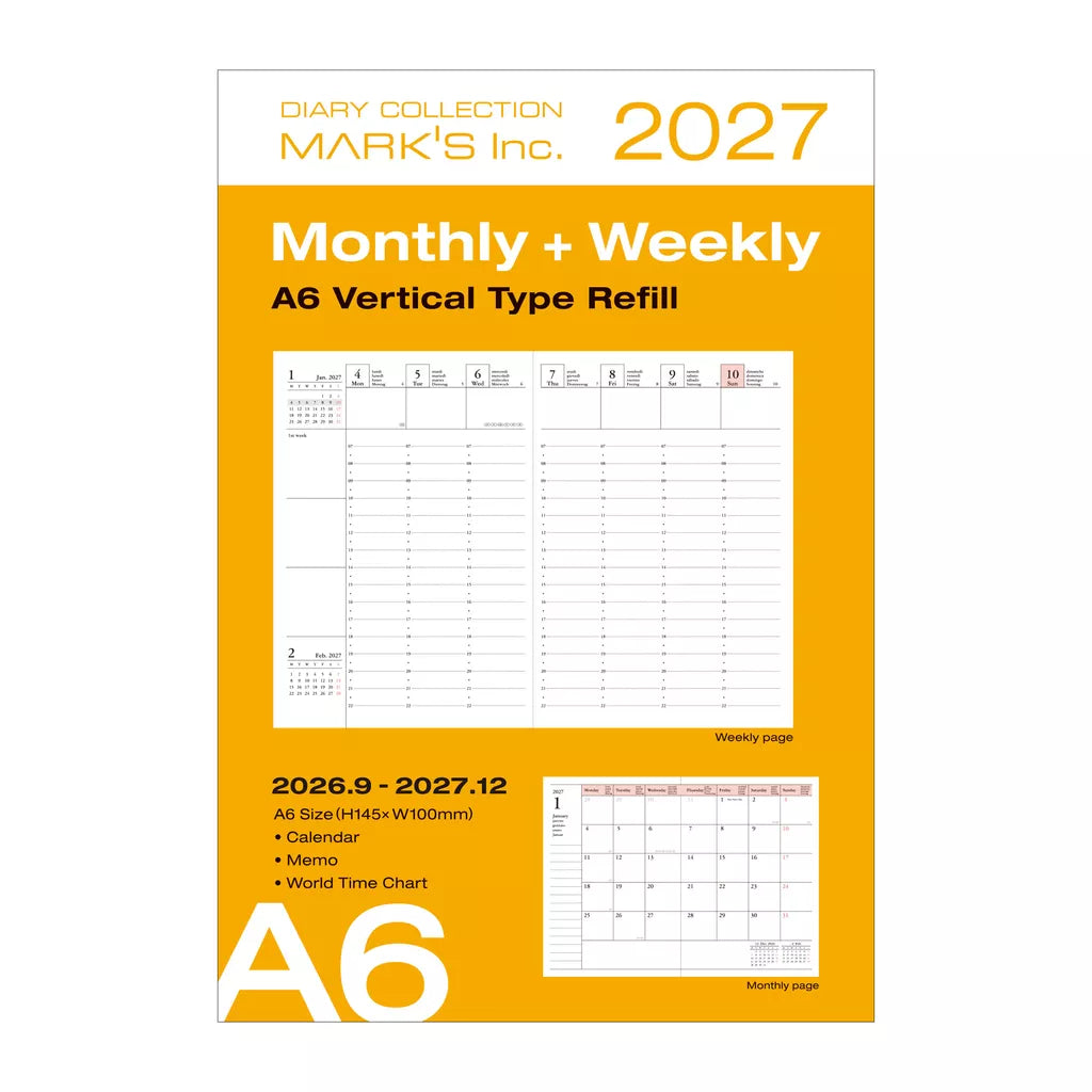 Mark's 2026/27 A6 Mid Year Academic Diary Refill