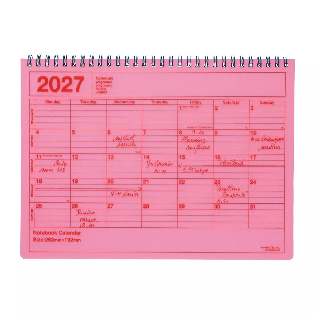 Mark's Tokyo Edge Notebook 2027 Calendar - Medium