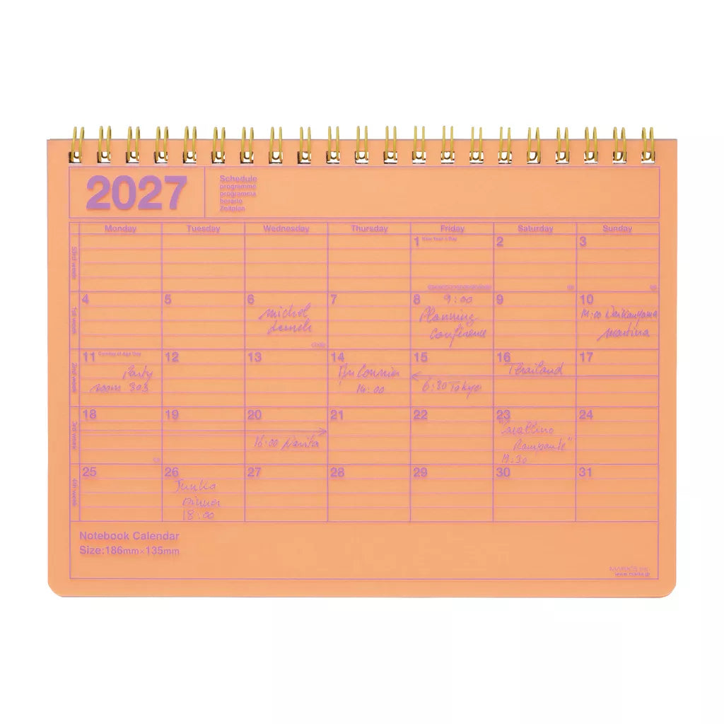 Mark's Tokyo Edge Notebook 2027 Calendar - Small