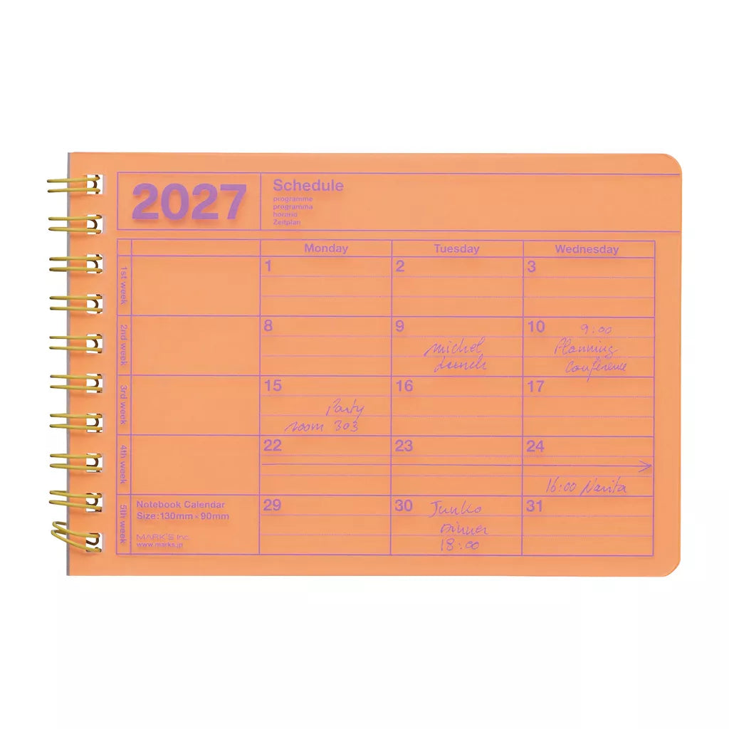 Mark's Tokyo Edge Notebook 2027 Calendar - Extra Small