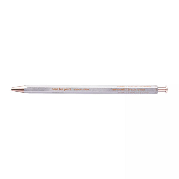 Mark's Days Brass Needlepoint Gel Pen Silver