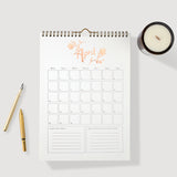 Hunter Paper Co 2025 Floral Foil Letterpress A4 Calendar