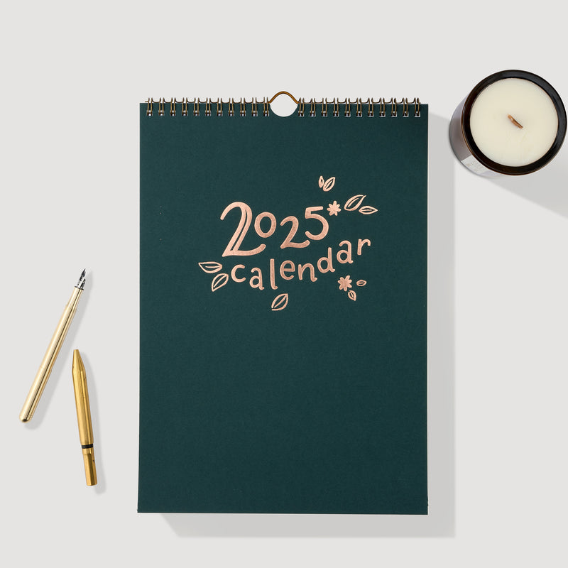 Hunter Paper Co 2025 Floral Foil Letterpress A4 Calendar