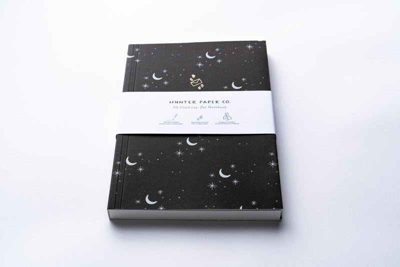 Hunter Paper Co. Moons  A5 Lined Notebook
