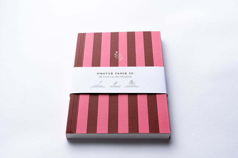 Hunter Paper Co. Red Stripes A5 Lined Notebook