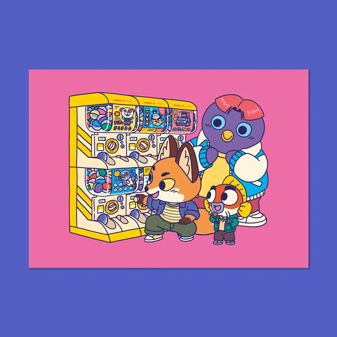 "Gachapon" A6 Postcard