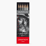 Caran d'Ache Graphite Line Grafwood Pencils in Metal Tin of 6