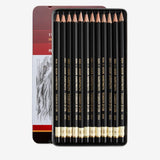 Koh-I-Noor Toison D'Or Tin of 12 Sketching Pencils 8B - 2H