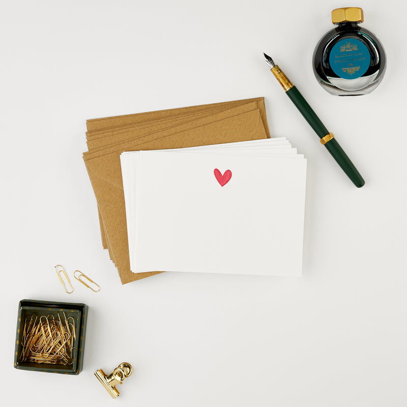 Heart Set of 10 Notecards