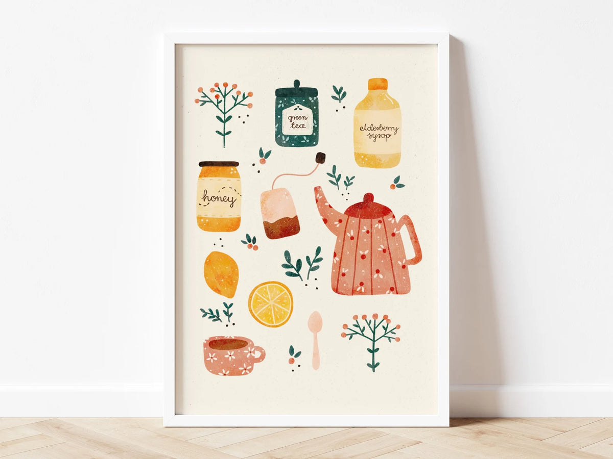 Och Monika A5 Print - Tea Time