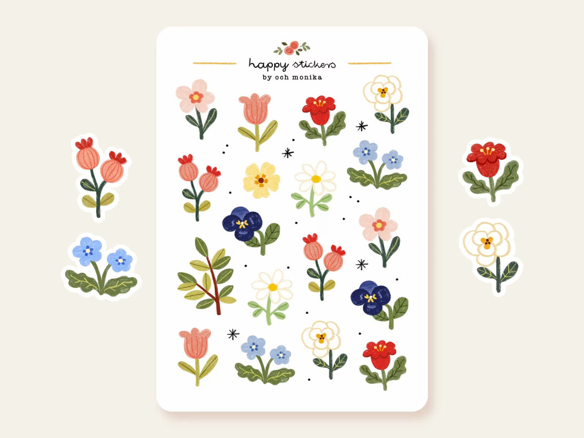 Och Monika Stickers - Floral