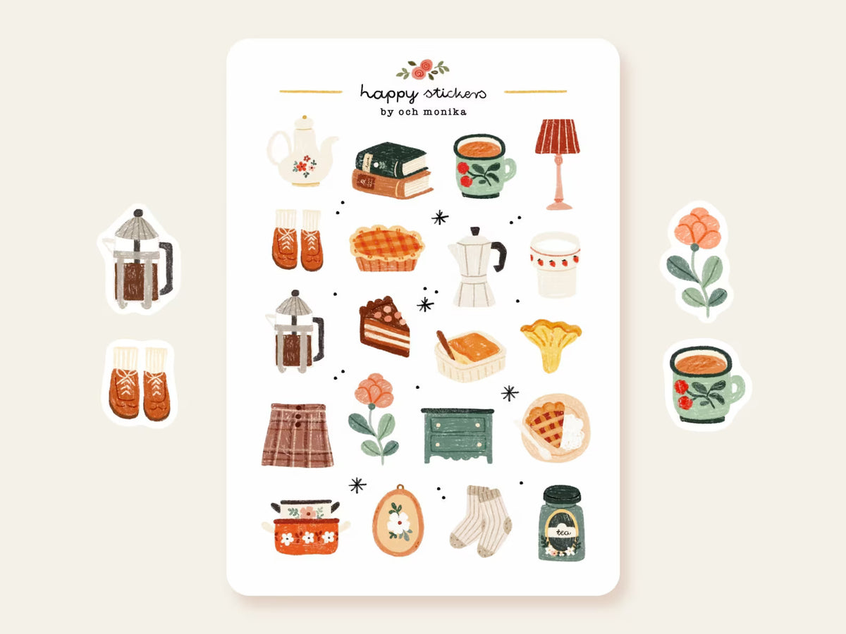 Och Monika Stickers - Cozy Time At Home