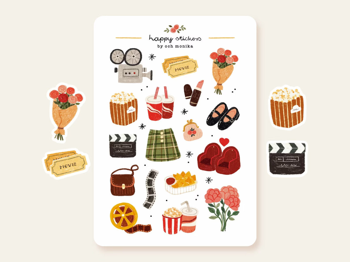 Och Monika Stickers - Movie Date