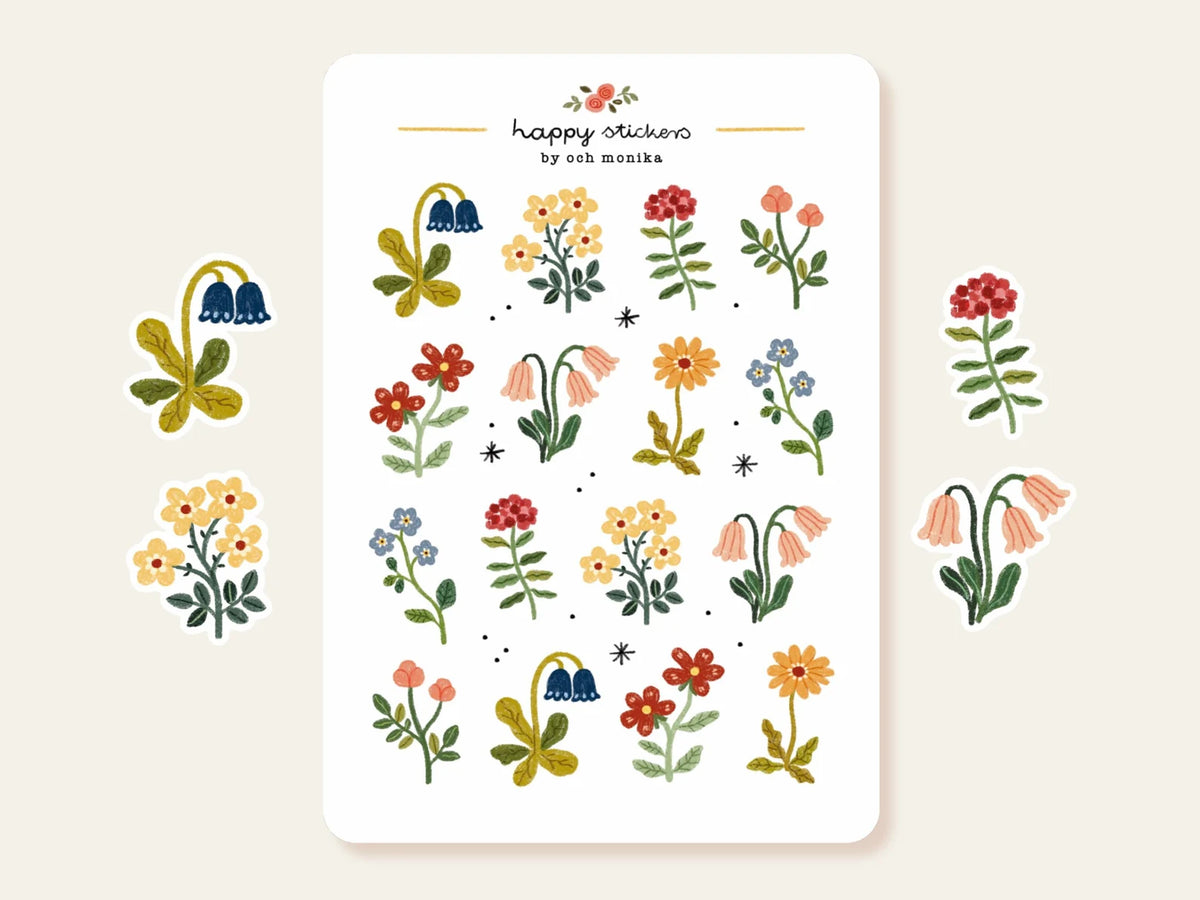 Och Monika Stickers - Flowers