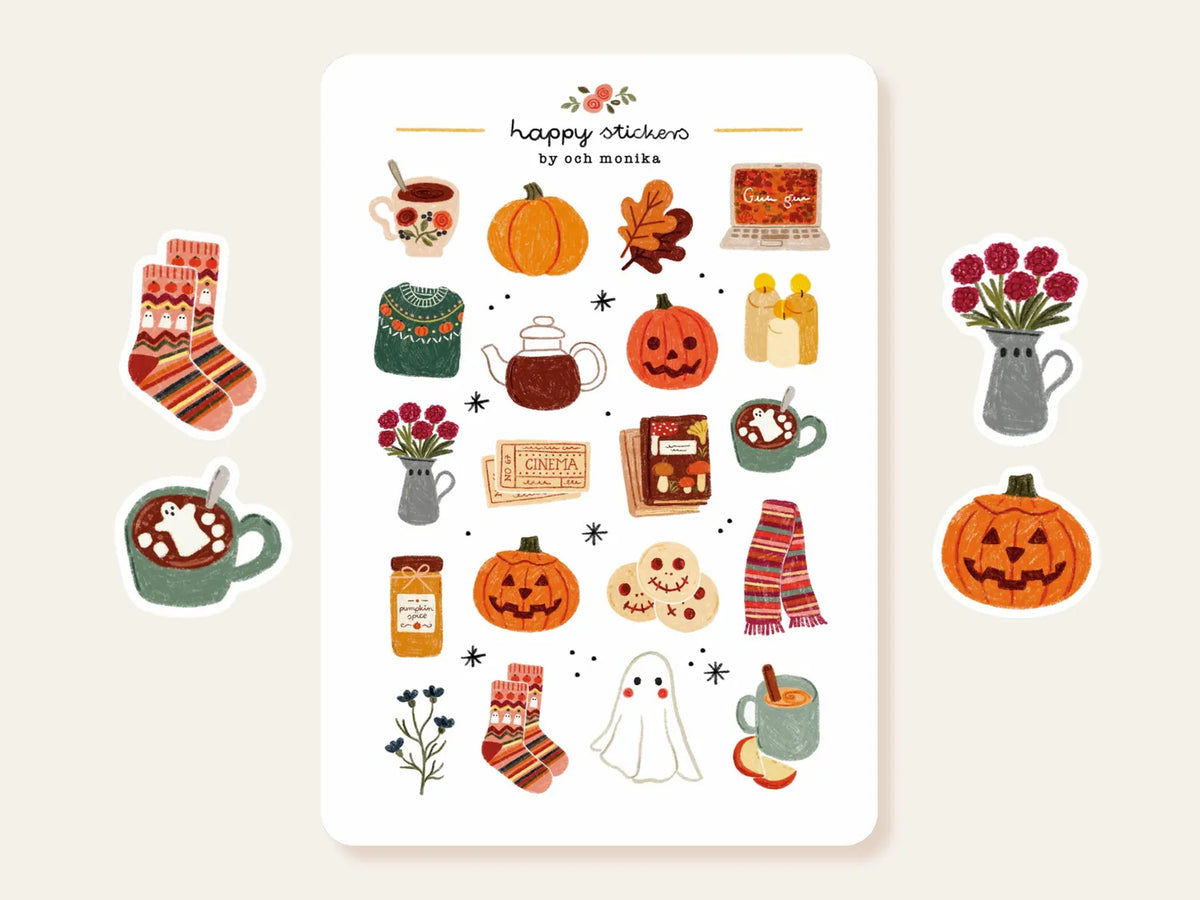 Och Monika Stickers - Cozy Halloween
